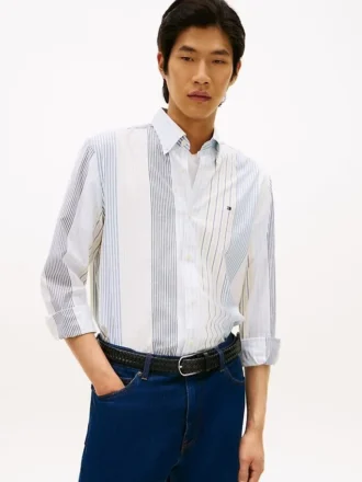 Chemise All-Day à rayures mélangées, coupe classique