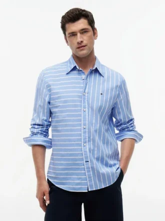 Chemise All-Day à rayures mélangées, coupe classique