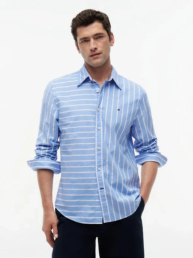 Chemise All-Day à rayures mélangées, coupe classique Chemise All-Day à rayures mélangées, coupe classique