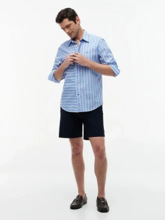 Chemise All-Day à rayures mélangées, coupe classique