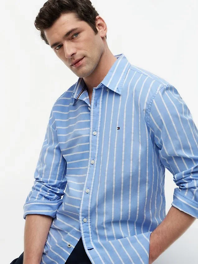Chemise All-Day à rayures mélangées, coupe classique Chemise All-Day à rayures mélangées, coupe classique