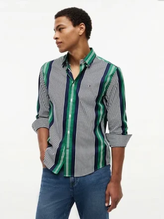 Chemise All-Day à rayures rétro, coupe classique