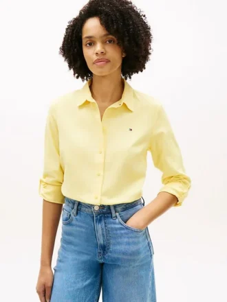 Chemise ample en mélange de lin