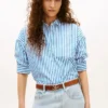 Chemise ample en popeline à rayures Chemise ample en popeline à rayures