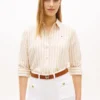 Chemise ample à rayures en mélange de lin Chemise ample à rayures en mélange de lin