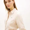 Chemise ample à rayures en mélange de lin Chemise ample à rayures en mélange de lin