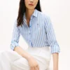 Chemise ample à rayures en mélange de lin Chemise ample à rayures en mélange de lin