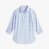 Chemise ample à rayures en mélange de lin Chemise ample à rayures en mélange de lin