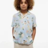 Chemise camp à imprimé floral pour enfant