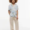 Chemise camp à imprimé floral pour enfant