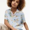 Chemise camp à imprimé floral pour enfant