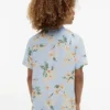Chemise camp à imprimé floral pour enfant