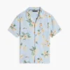 Chemise camp à imprimé floral pour enfant