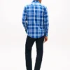 Chemise à carreaux en lin mélangé, coupe classique