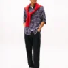 Chemise à carreaux en sergé brossé, coupe classique