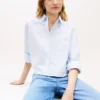 Chemise courte en popeline ornée Chemise courte en popeline ornée