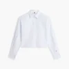 Chemise courte en popeline ornée Chemise courte en popeline ornée
