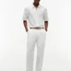 Chemise décontractée en lin mélangé New York Label