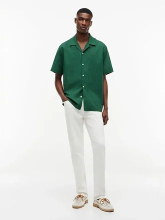 Chemise de camp classique à carreaux « Windowpane » en dobby