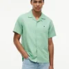 Chemise de camp en coton et lin, coupe classique Chemise de camp en coton et lin, coupe classique
