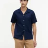 Chemise de camp en coton et lin, coupe classique Chemise de camp en coton et lin, coupe classique