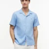 Chemise de camp en coton et lin, coupe classique Chemise de camp en coton et lin, coupe classique