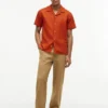 Chemise de camp en coton et lin, coupe classique Chemise de camp en coton et lin, coupe classique