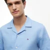 Chemise de camp en coton et lin, coupe classique Chemise de camp en coton et lin, coupe classique