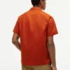 Chemise de camp en coton et lin, coupe classique Chemise de camp en coton et lin, coupe classique