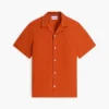 Chemise de camp en coton et lin, coupe classique Chemise de camp en coton et lin, coupe classique