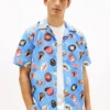 Chemise de camp en popeline imprimée Tommy Jeans