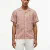 Chemise de camp à imprimé solaire, coupe classique