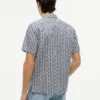 Chemise de camp à imprimé solaire, coupe classique