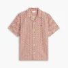 Chemise de camp à imprimé solaire, coupe classique