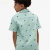 Chemise de camp rayée avec logo monogramme pour enfant Chemise de camp rayée avec logo monogramme pour enfant