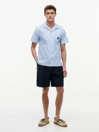 Chemise de camping rayée au toucher papier