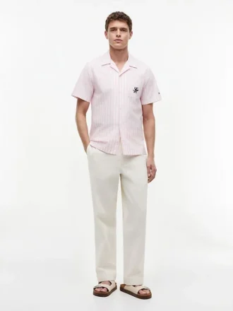 Chemise de camping rayée au toucher papier