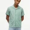 Chemise de camping rayée en mélange coton-lin Chemise de camping rayée en mélange coton-lin