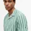 Chemise de camping rayée en mélange coton-lin Chemise de camping rayée en mélange coton-lin