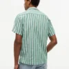Chemise de camping rayée en mélange coton-lin Chemise de camping rayée en mélange coton-lin