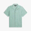 Chemise de camping rayée en mélange coton-lin Chemise de camping rayée en mélange coton-lin