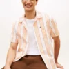 Chemise de camping à rayures en dobby, coupe classique Chemise de camping à rayures en dobby, coupe classique