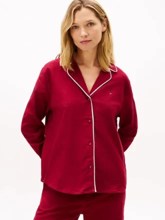Chemise de nuit en flanelle à chevrons