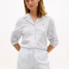Chemise de nuit en seersucker rayé Chemise de nuit en seersucker rayé