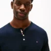 Chemise de nuit Henley en jersey suédé Chemise de nuit Henley en jersey suédé