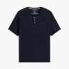 Chemise de nuit Henley en jersey suédé Chemise de nuit Henley en jersey suédé