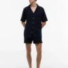 Chemise de nuit à manches courtes en seersucker Chemise de nuit à manches courtes en seersucker