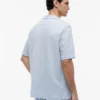 Chemise de nuit à manches courtes en seersucker Chemise de nuit à manches courtes en seersucker