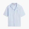 Chemise de nuit à manches courtes en seersucker Chemise de nuit à manches courtes en seersucker