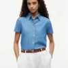 Chemise en chambray à manches bouffantes Chemise en chambray à manches bouffantes